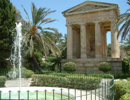 Greek Temple in Lower Barrakka Gardens