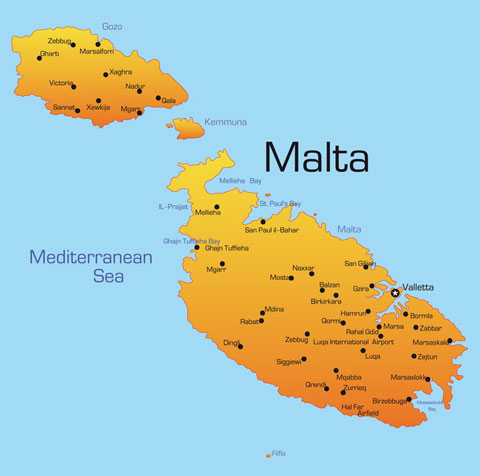 Malta Gozo and Comino in the Mediterranean